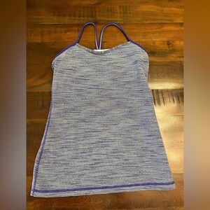 Lululemon Power Y Tank – Size 8 – Purple Space Dye Stripe